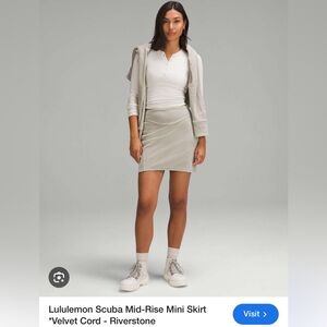 Lululemon Scuba Mini Skirt - Velvet Cord (New, never worn!)